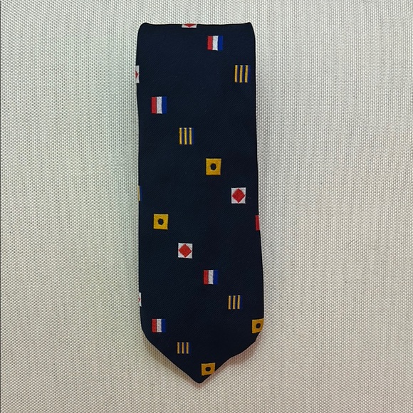 Trimingham’s Bermuda Nautical Navy Blue Tie - Picture 1 of 3